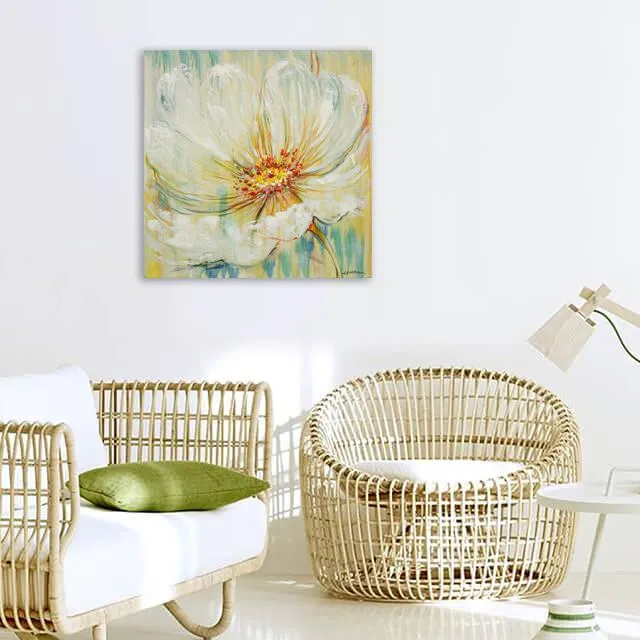 100% handmade Celadon Bloom 40x40 Inch (100x100cm)