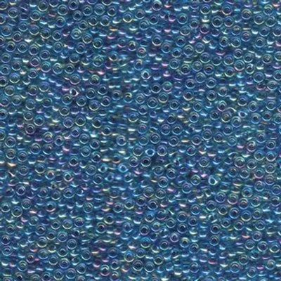 11-9339 Blue Lined Aqua AB Miyuki Seed Beads Tube