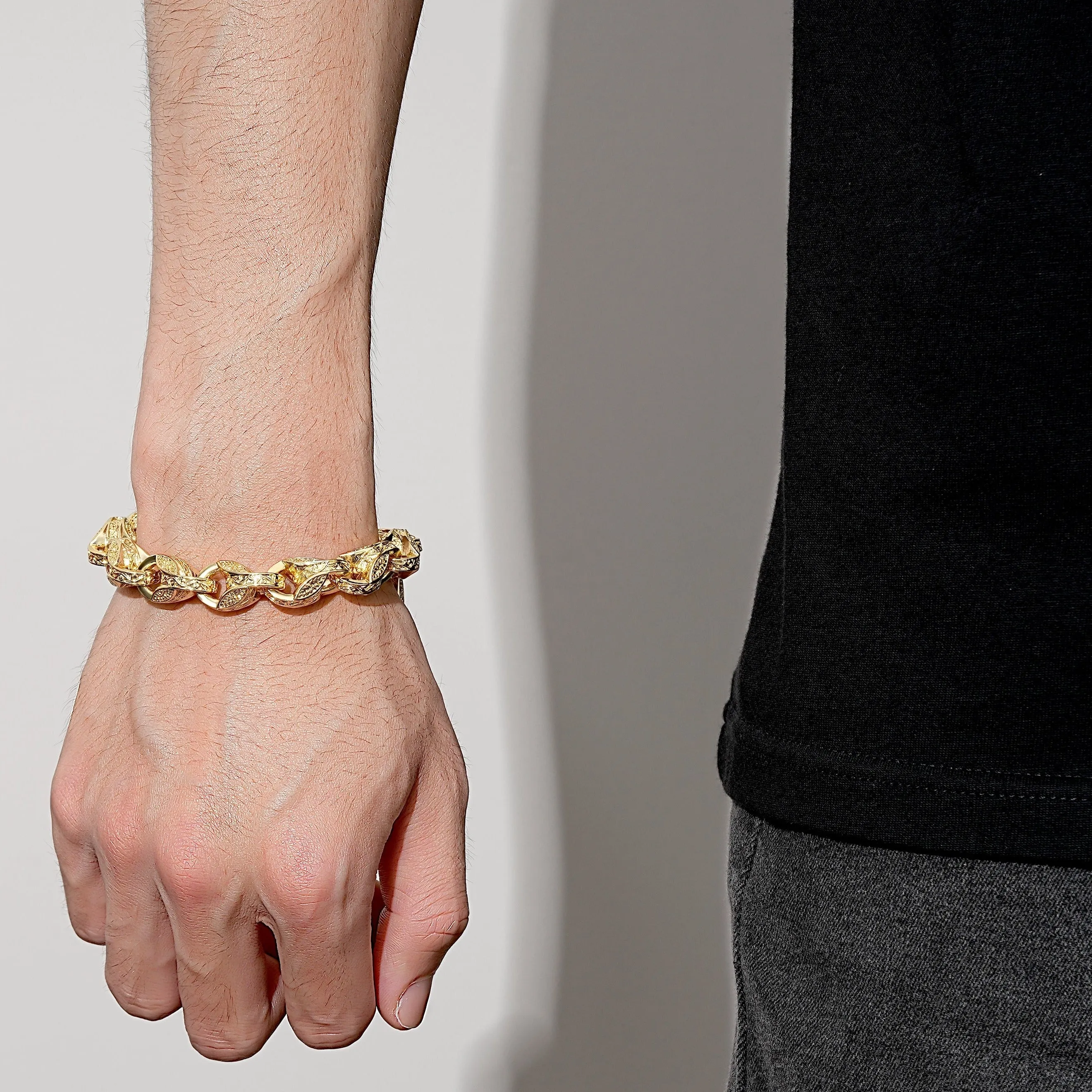 12mm Gold Filled Tulip Bracelet with Albert Clasp 8/9 Inch