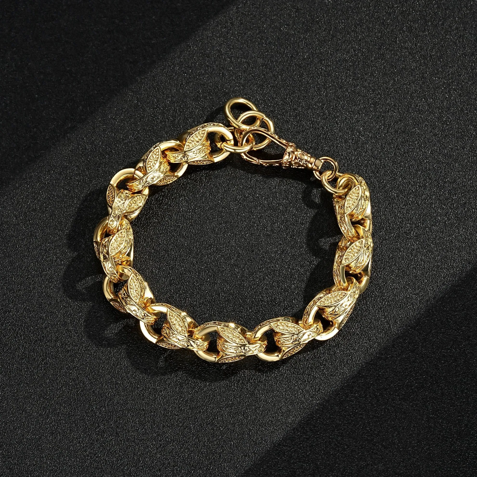 12mm Gold Filled Tulip Bracelet with Albert Clasp 8/9 Inch