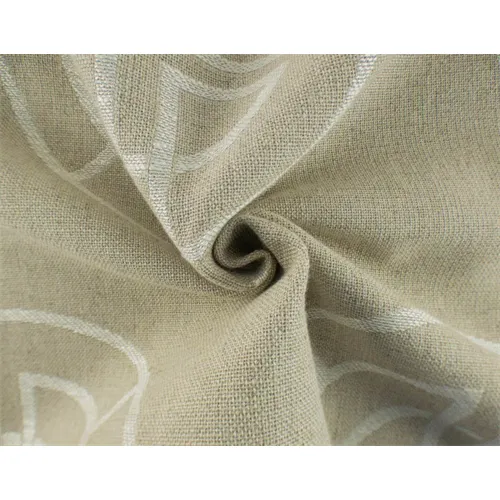 2 3/4 YD PC--Beige/White Geometric Circle Jacquard Decorating Fabric