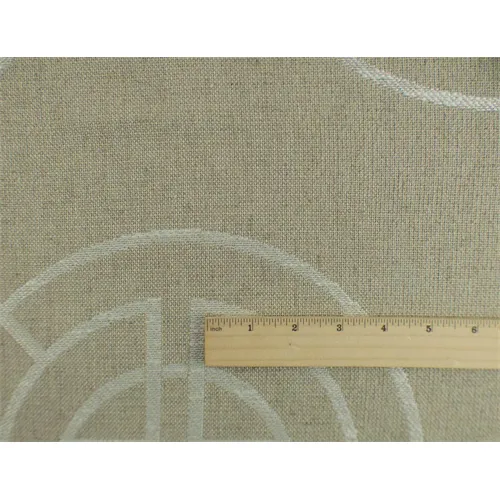 2 3/4 YD PC--Beige/White Geometric Circle Jacquard Decorating Fabric