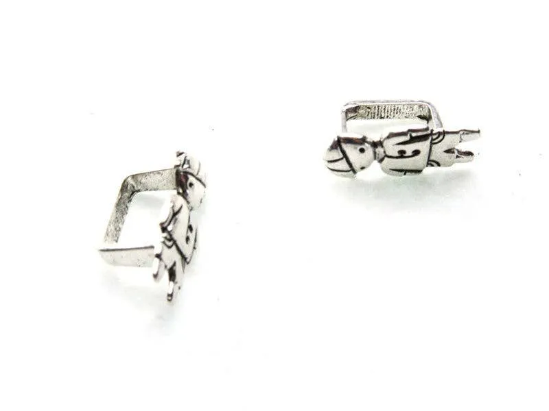 20pcs Cute boy Antique Silver Licorice Slider, Zamak, Jewelry Findings,  D-2-12