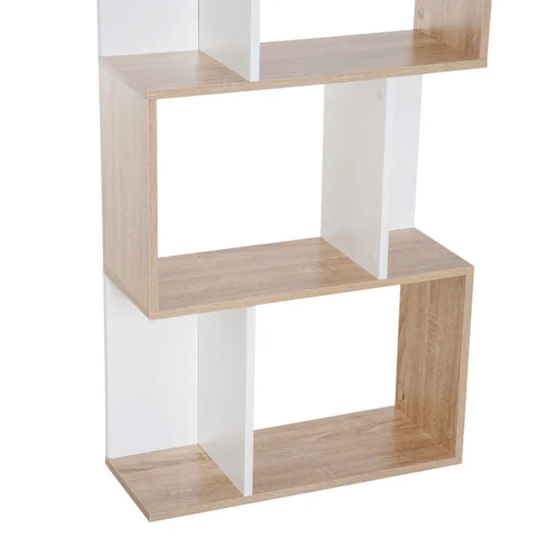 4 Tier White Wooden Display Shelving Unit