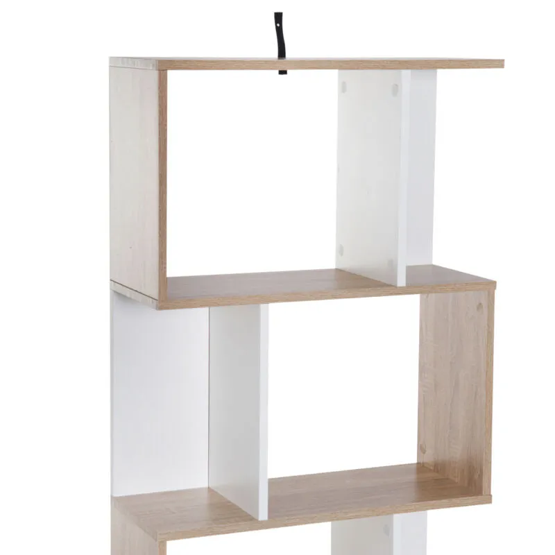 4 Tier White Wooden Display Shelving Unit