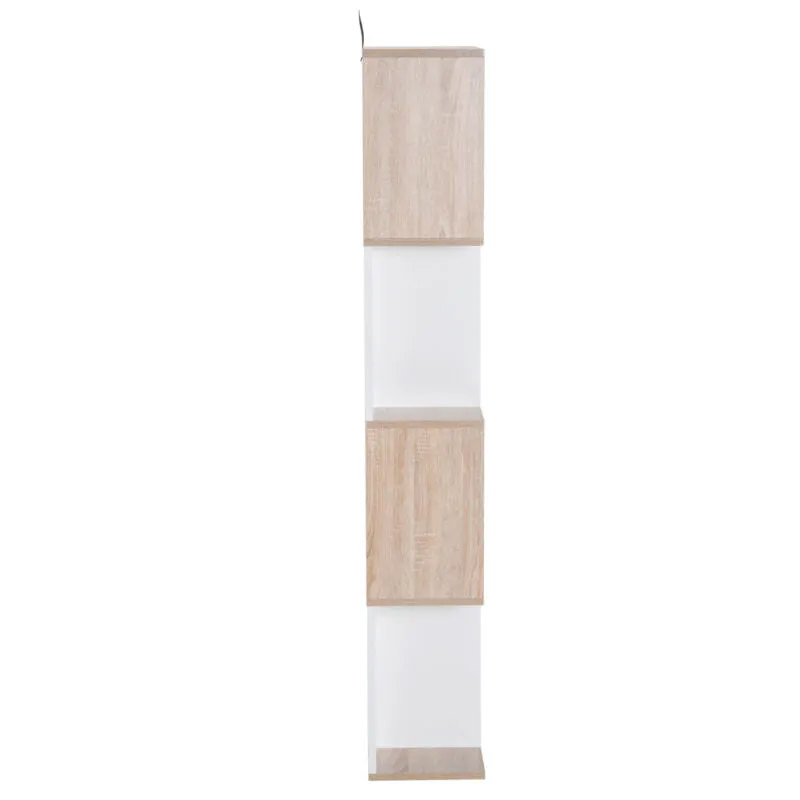 4 Tier White Wooden Display Shelving Unit