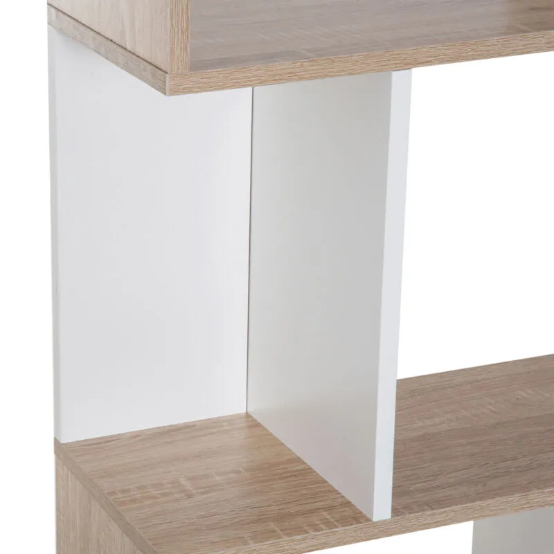 4 Tier White Wooden Display Shelving Unit