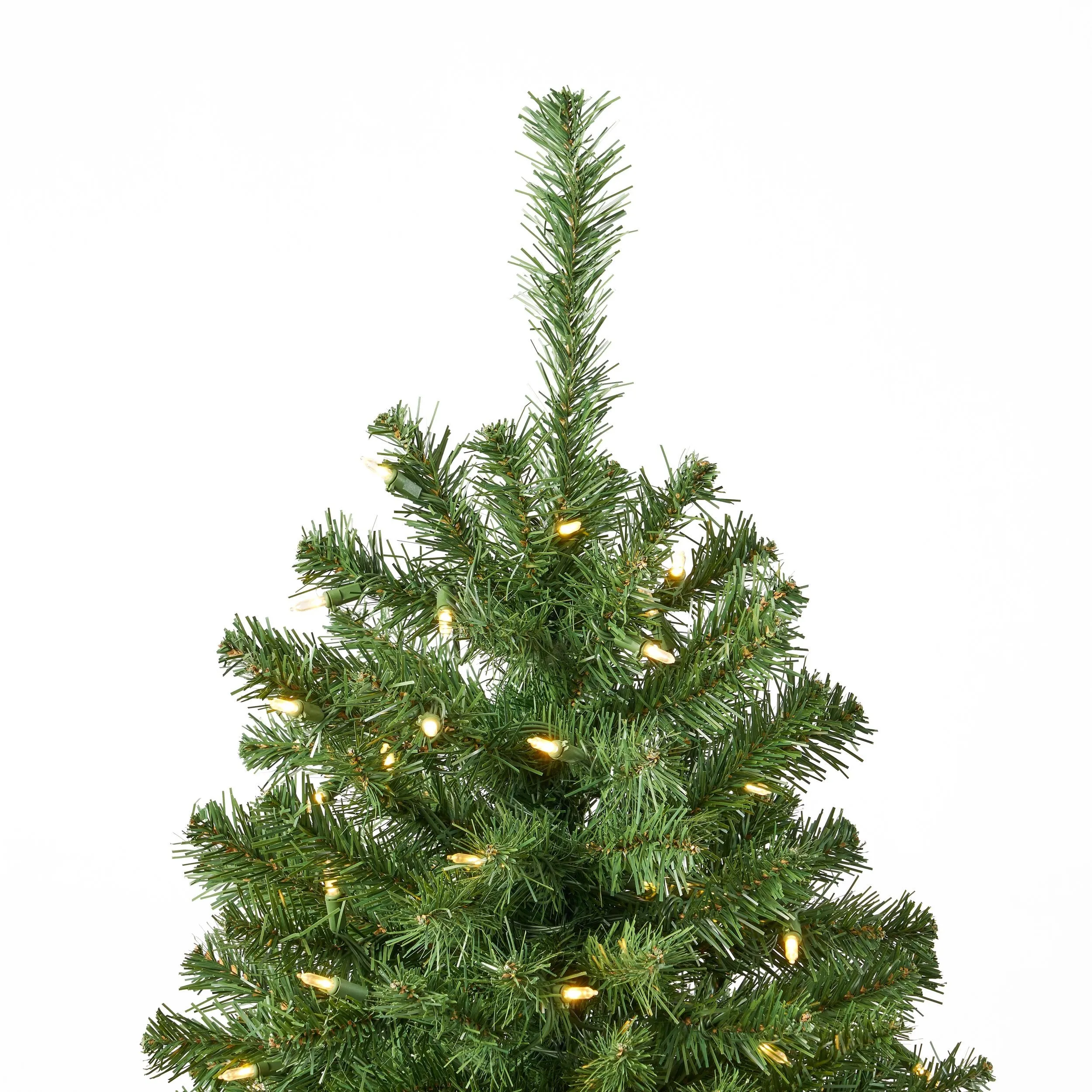 7-foot Noble Fir Pre-Lit Clear LED Hinged Artificial Christmas Tree - NH541113