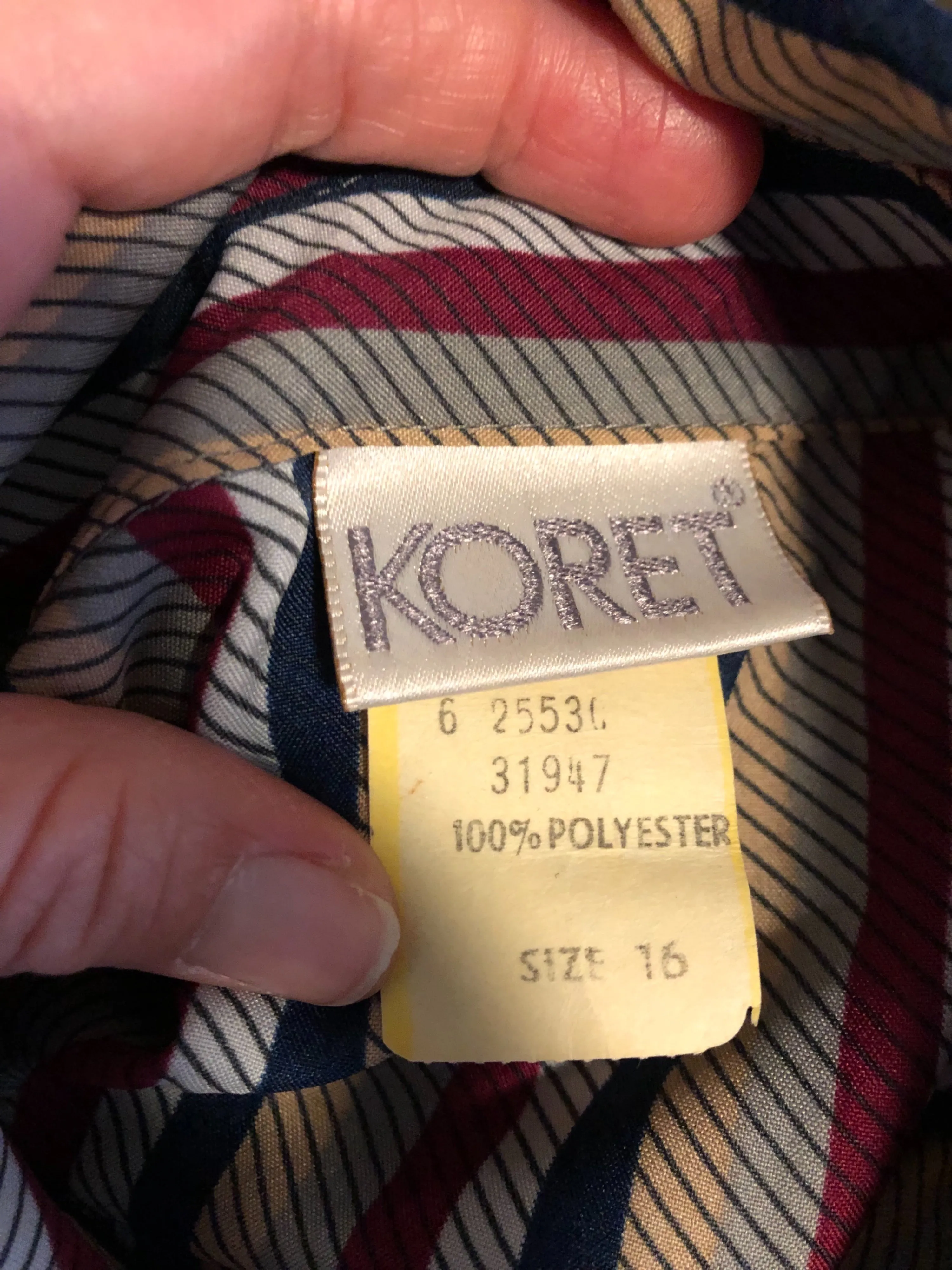'80’s Striped Secretary Blouse by Koret