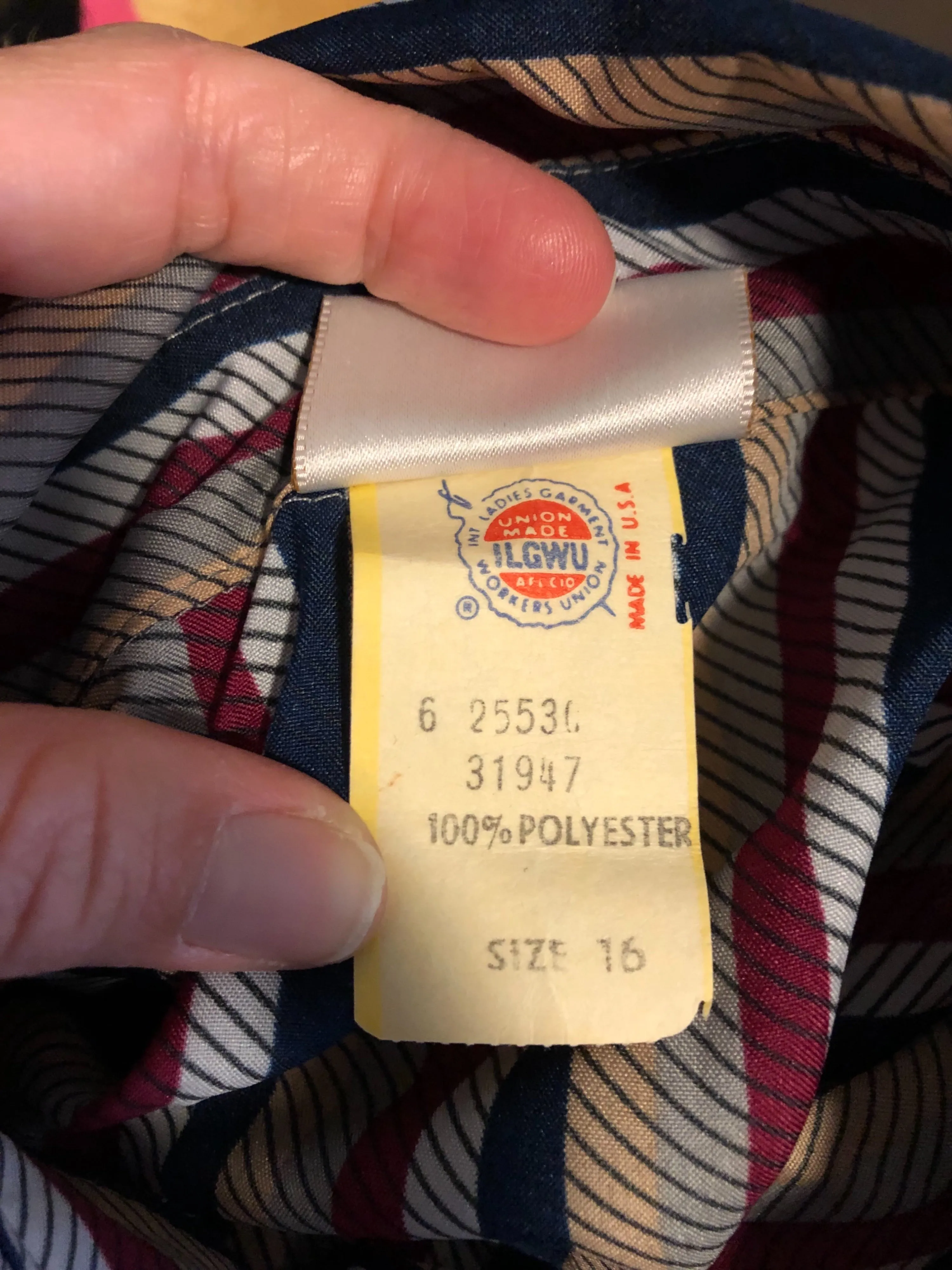 '80’s Striped Secretary Blouse by Koret