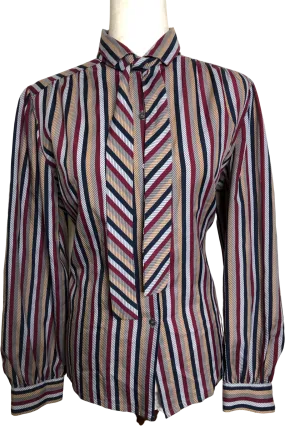 '80’s Striped Secretary Blouse by Koret