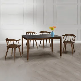 Alafia II Wooden Dining Set with HPL Moulded Set Top (1 4)