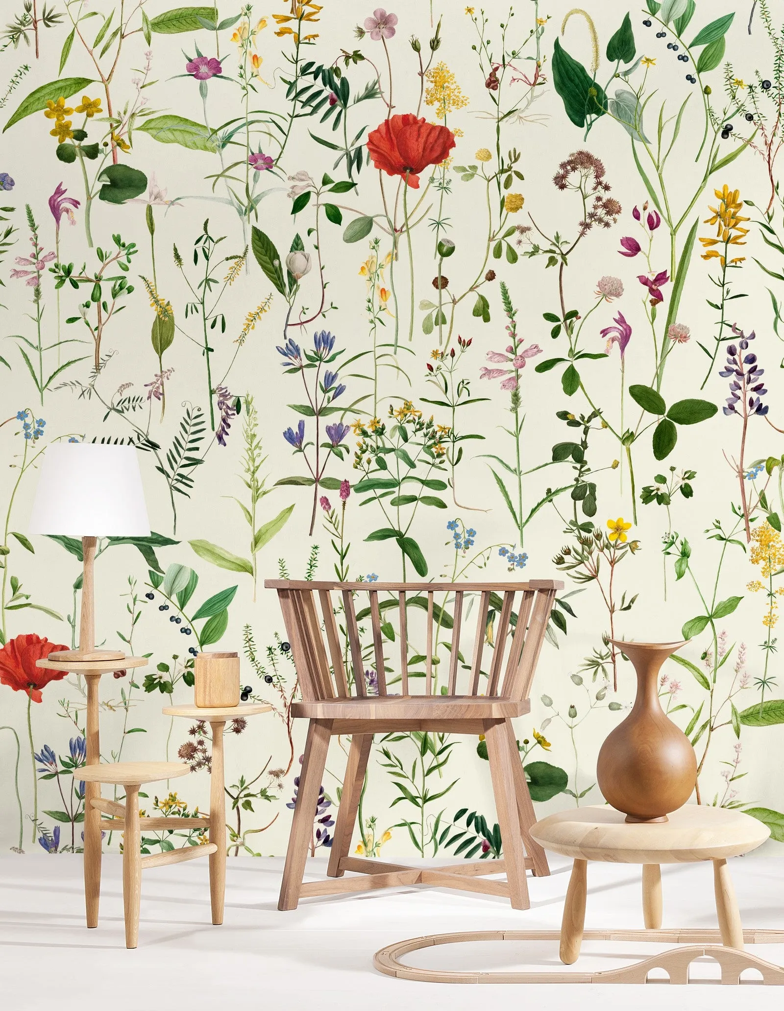 Aquafleur Flower Wallpaper