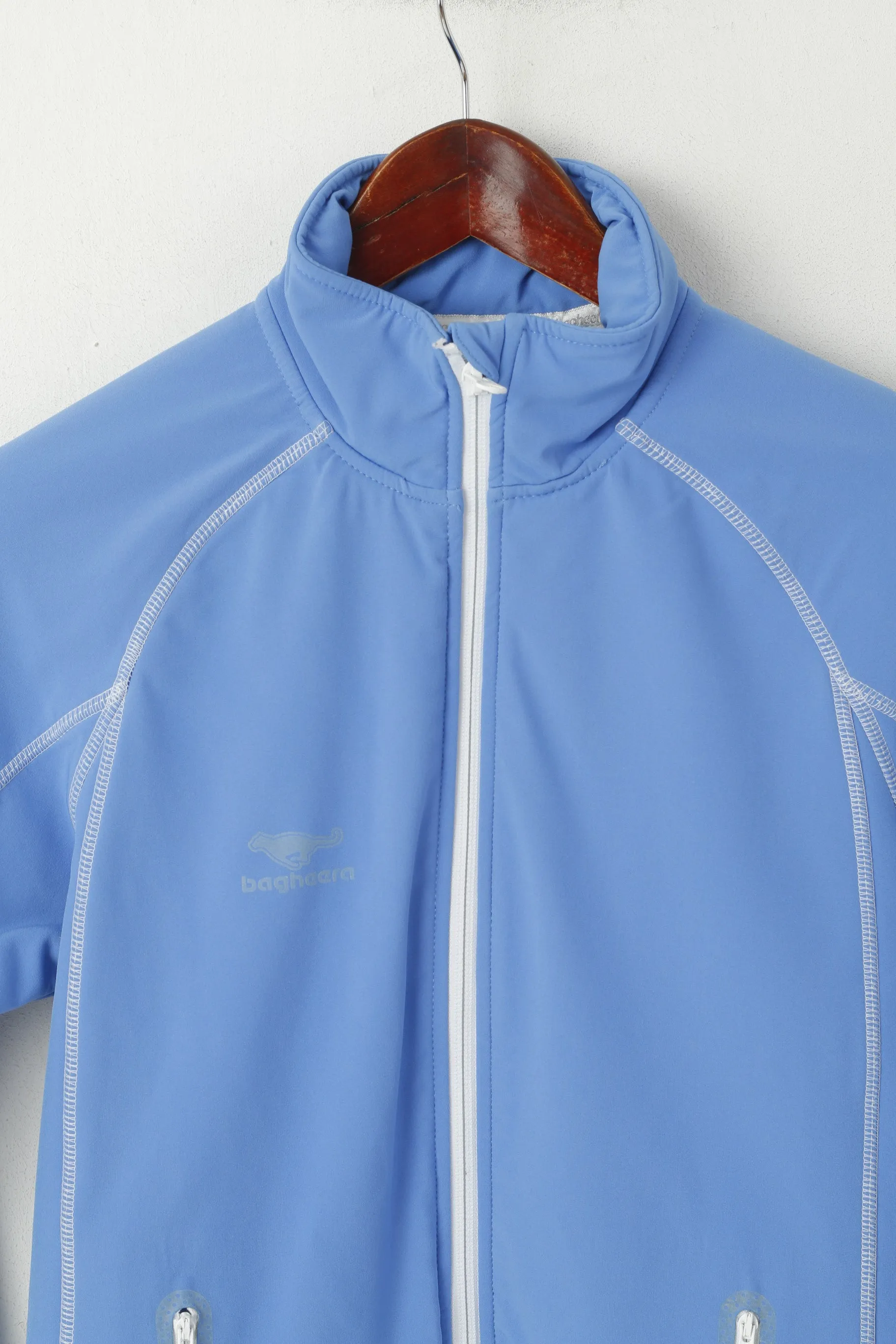Bagheera Women XS Jacket Blue Sportswear Fleece Lined Zip Up Warm Top Retro Top