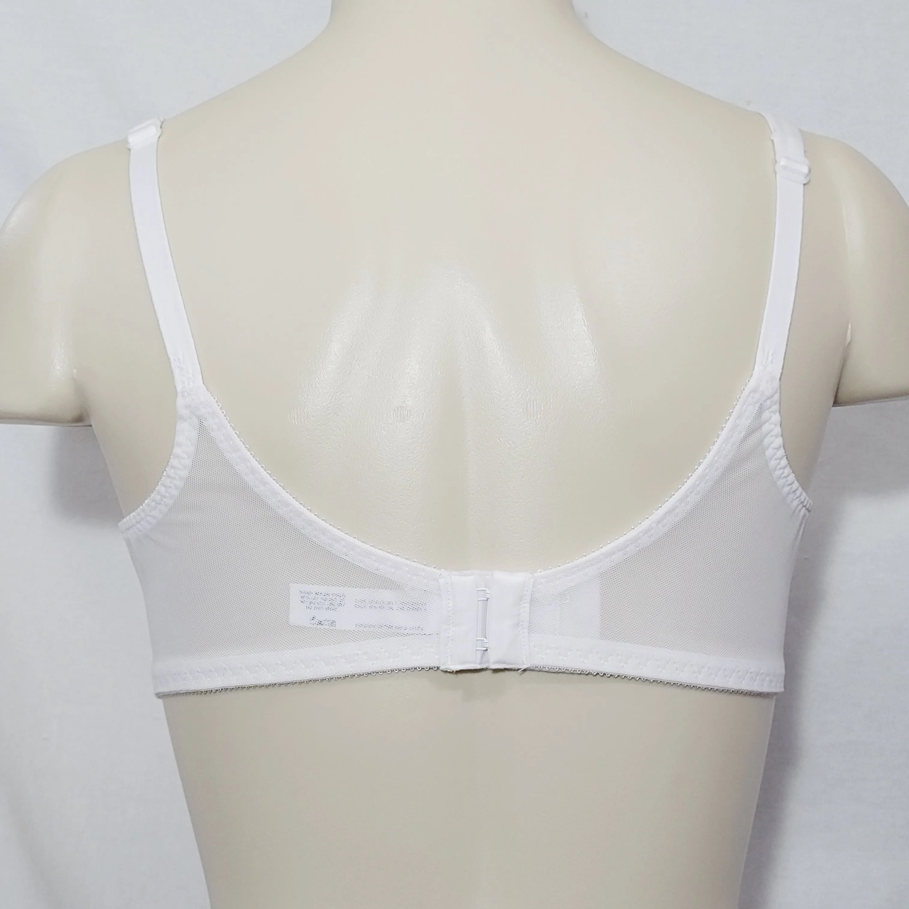 Bali 180 0180 Flower Underwire Bra 38B White NEW WITH TAGS