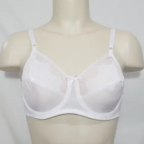 Bali 180 0180 Flower Underwire Bra 38B White NEW WITH TAGS