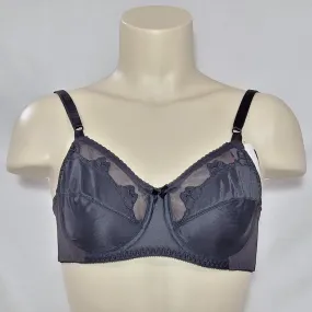 Bali 180 0180 Flower Underwire Bra 40B Black NEW WITH TAGS