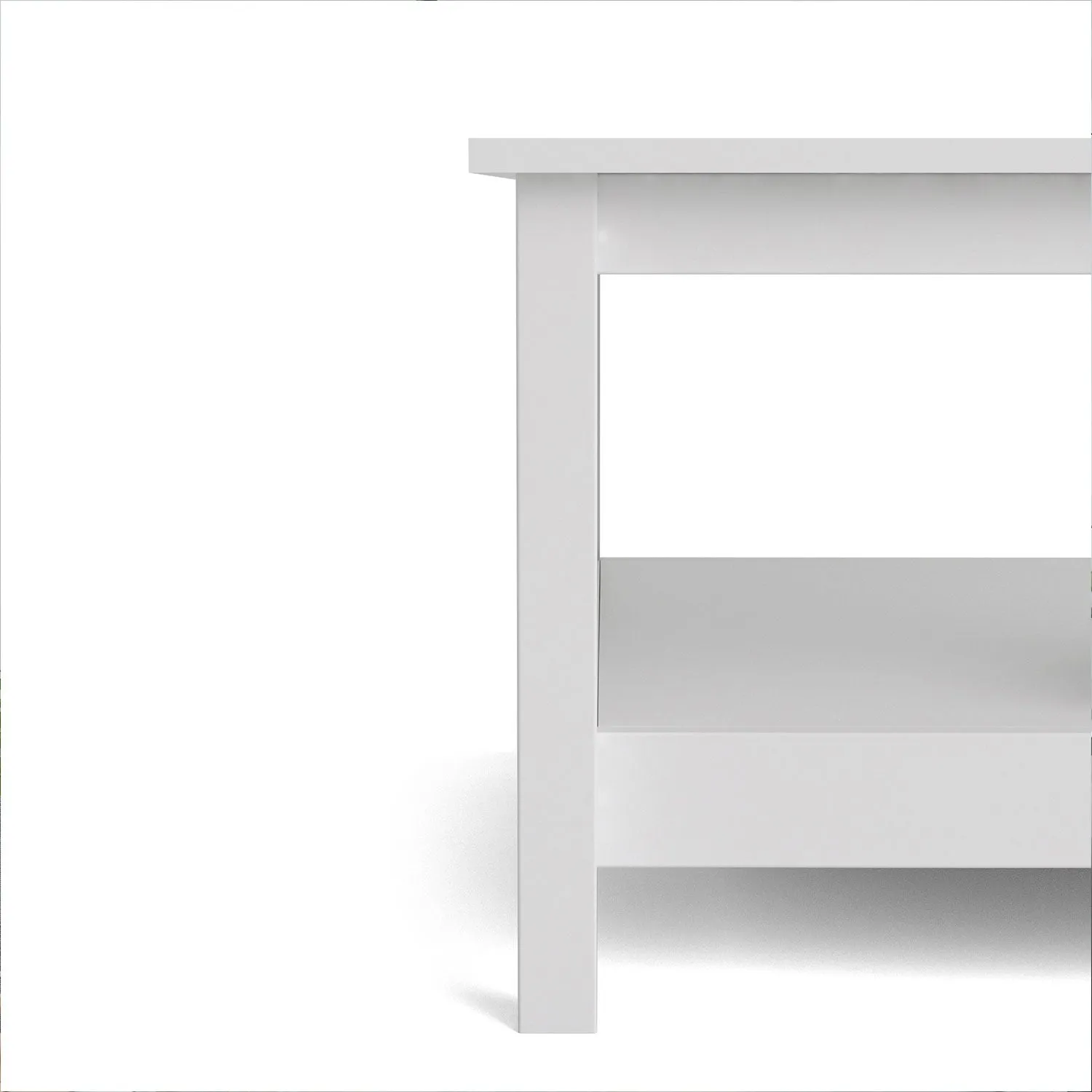 Barcelona White Wooden Coffee Table