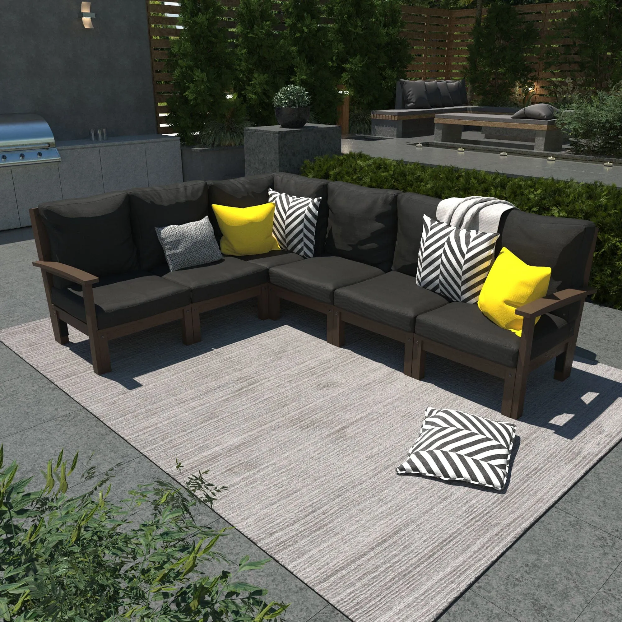 Bespoke Deep Seating: 6 Piece Sectional Sofa Set