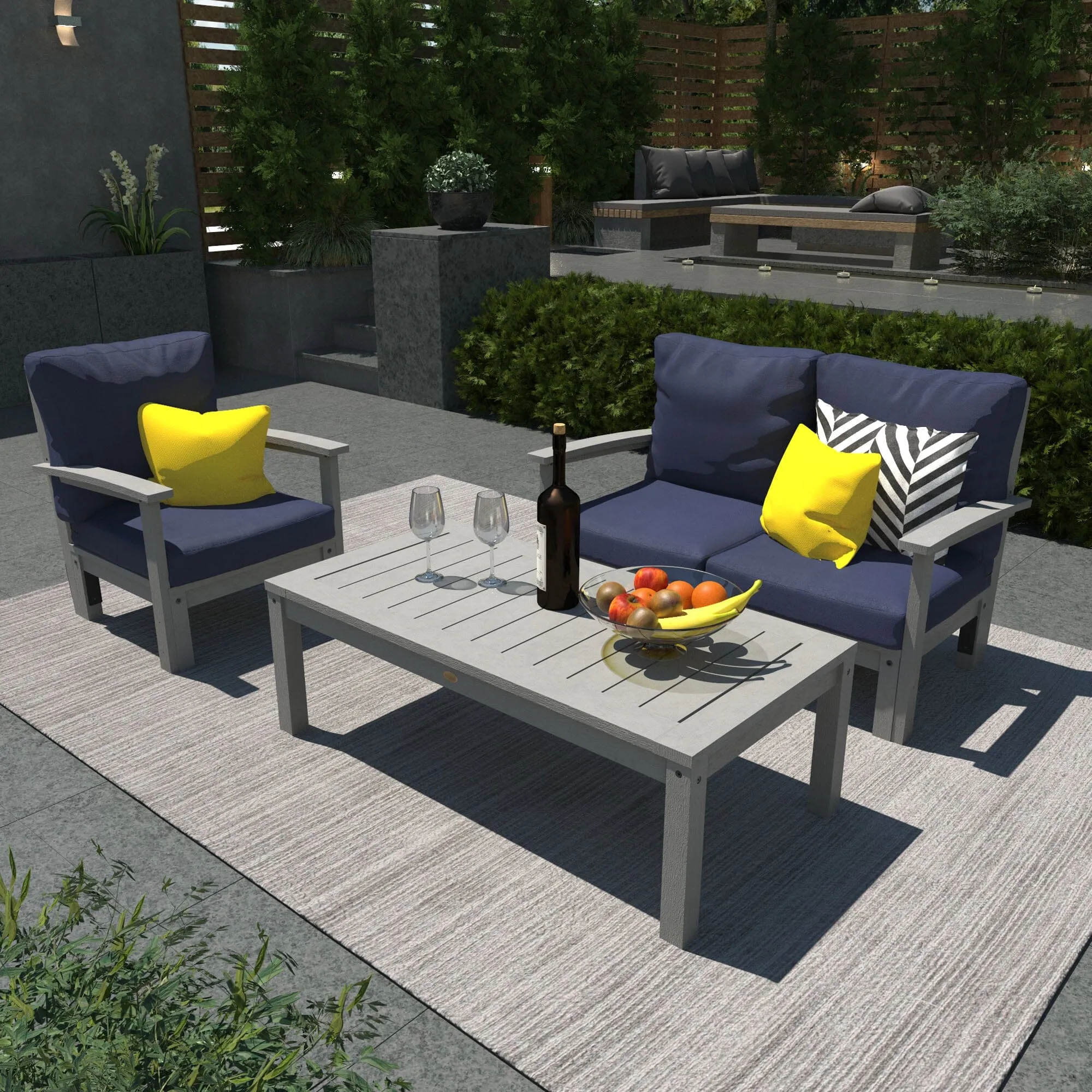 Bespoke Deep Seating: Loveseat, Chair and Conversation Table