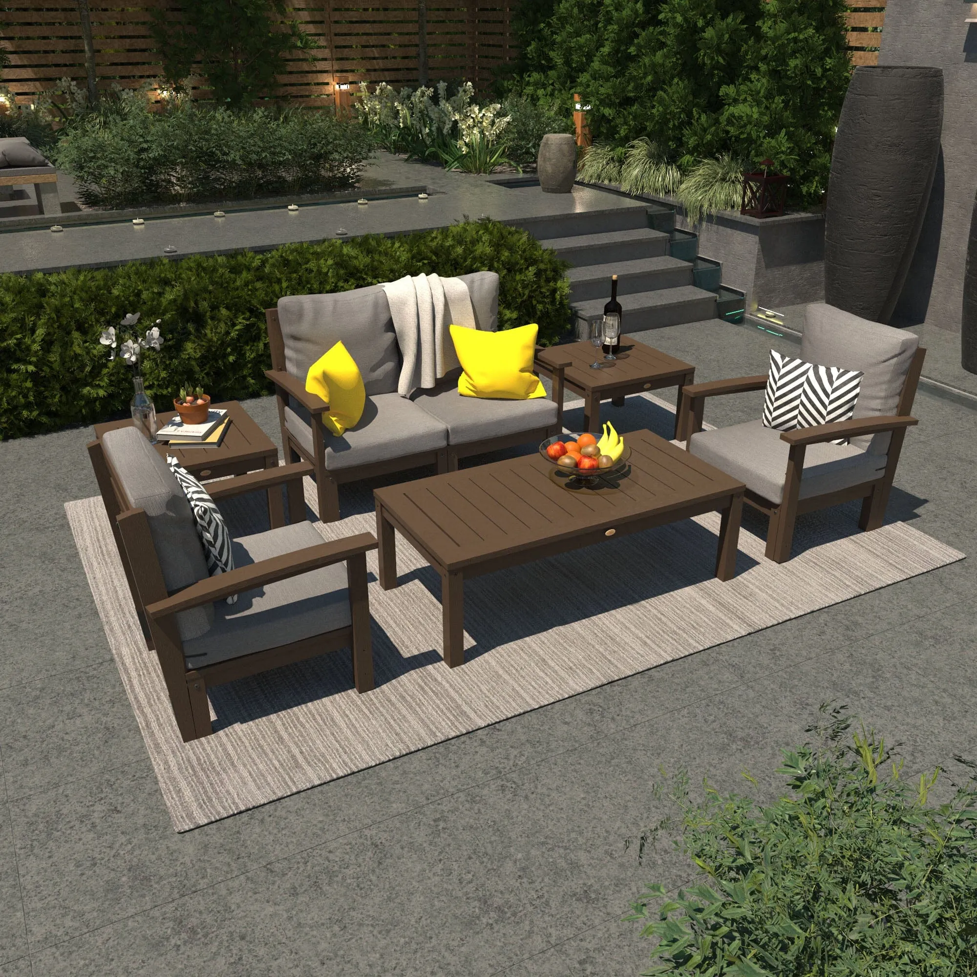 Bespoke Deep Seating: Loveseat, Set of 2 Chairs, Conversation Table, and 2 Side Tables