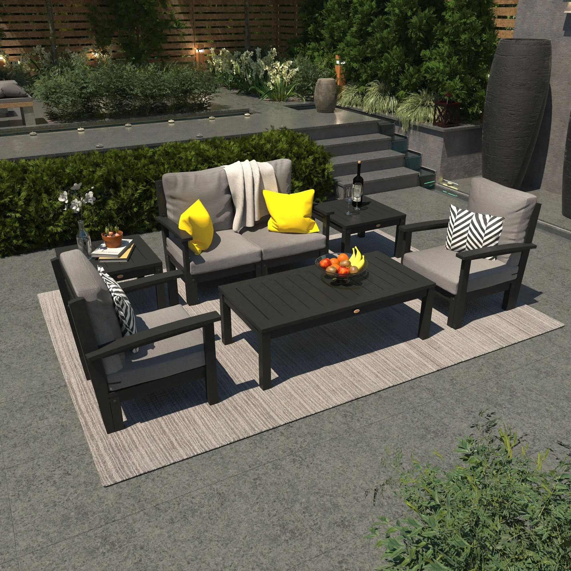 Bespoke Deep Seating: Loveseat, Set of 2 Chairs, Conversation Table, and 2 Side Tables