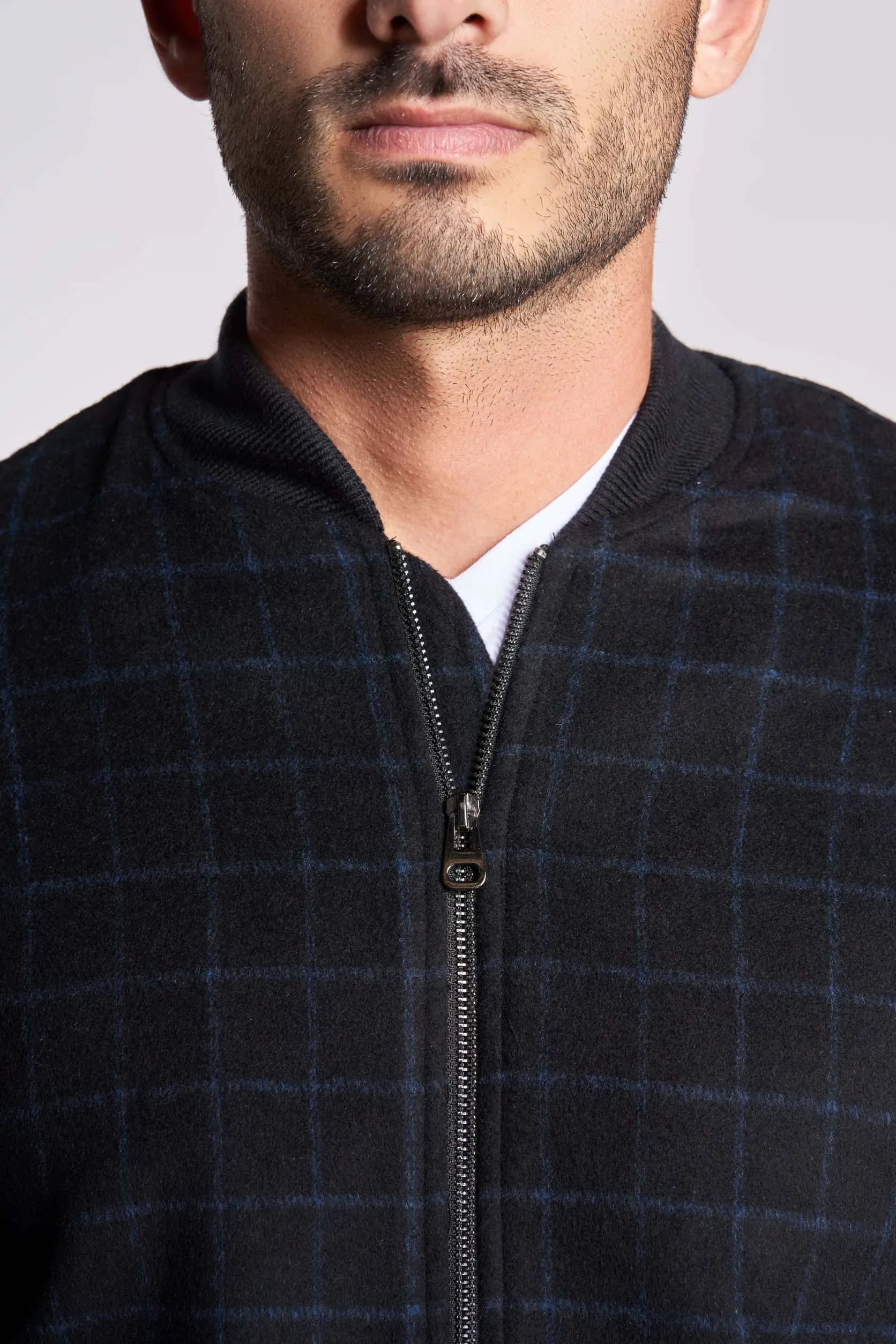 Black and blue wool jacket(19)
