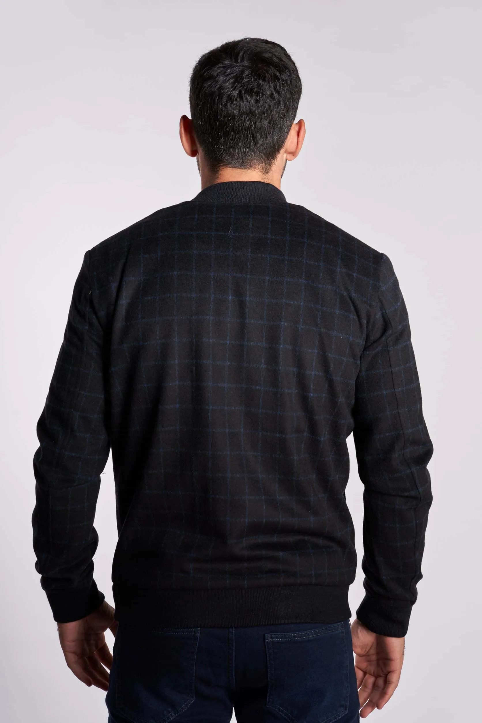 Black and blue wool jacket(19)