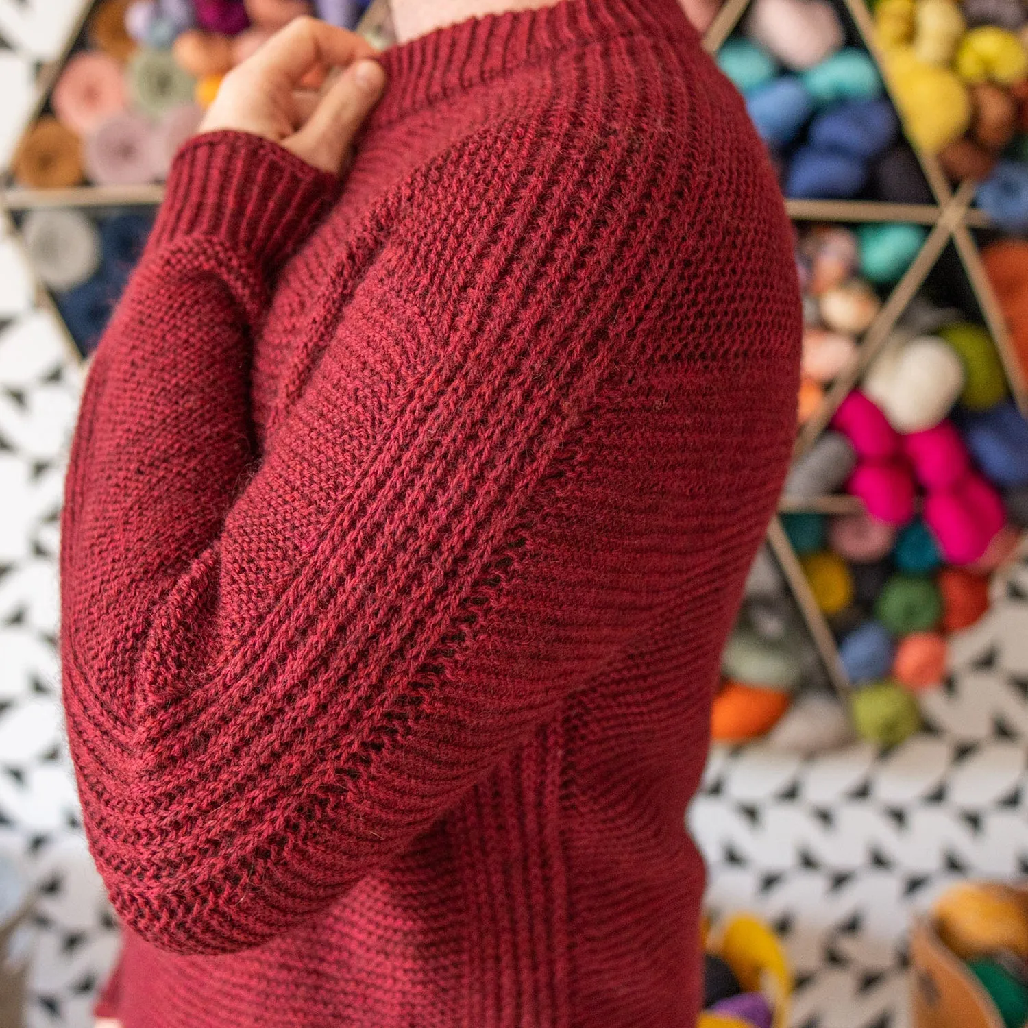 BRIOGARTER SWEATER - BLUE SPRUCE