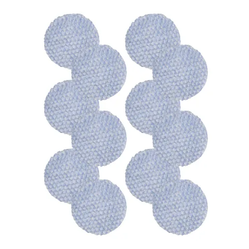 BUFF AND SHINE | Blue/White 100% Knitted Wool Blue Foam Interface (Edge Bevel) • Cutting
