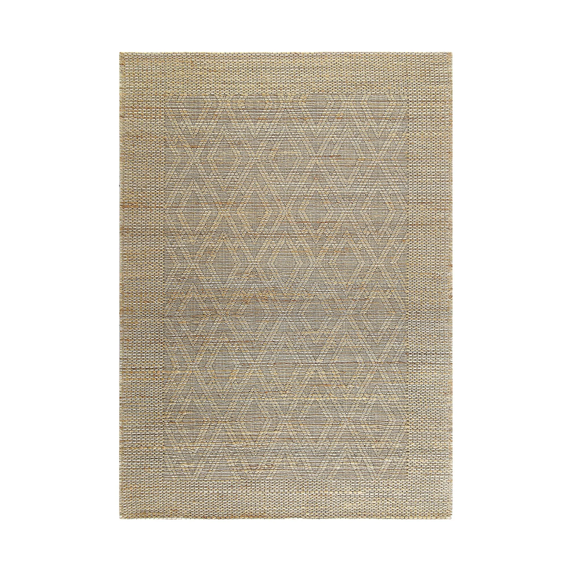 Cambria Wool and Jute Handwoven Patterned Rectangular Rug