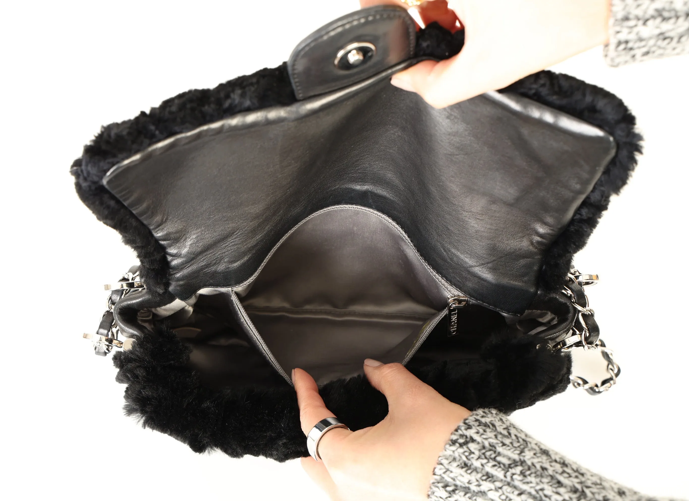 Chanel 2006 Fur Medium Flap