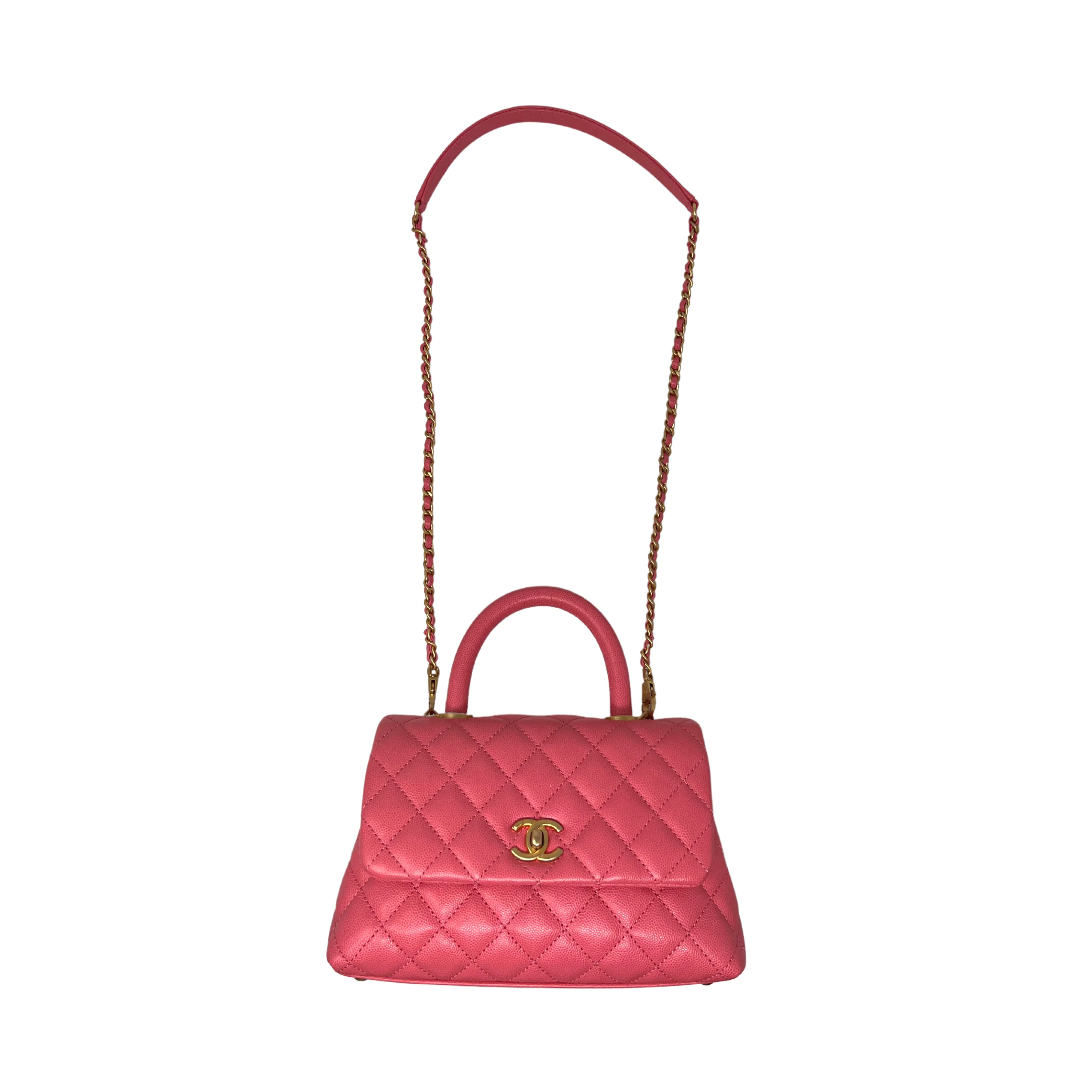 Chanel Small Pink Coco Top Handle