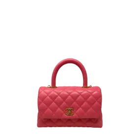 Chanel Small Pink Coco Top Handle
