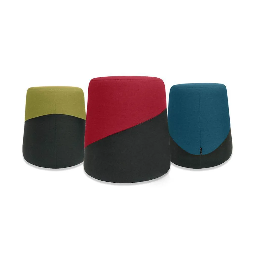 Claire Fabric Ottoman (Dual toned) by Zest Livings