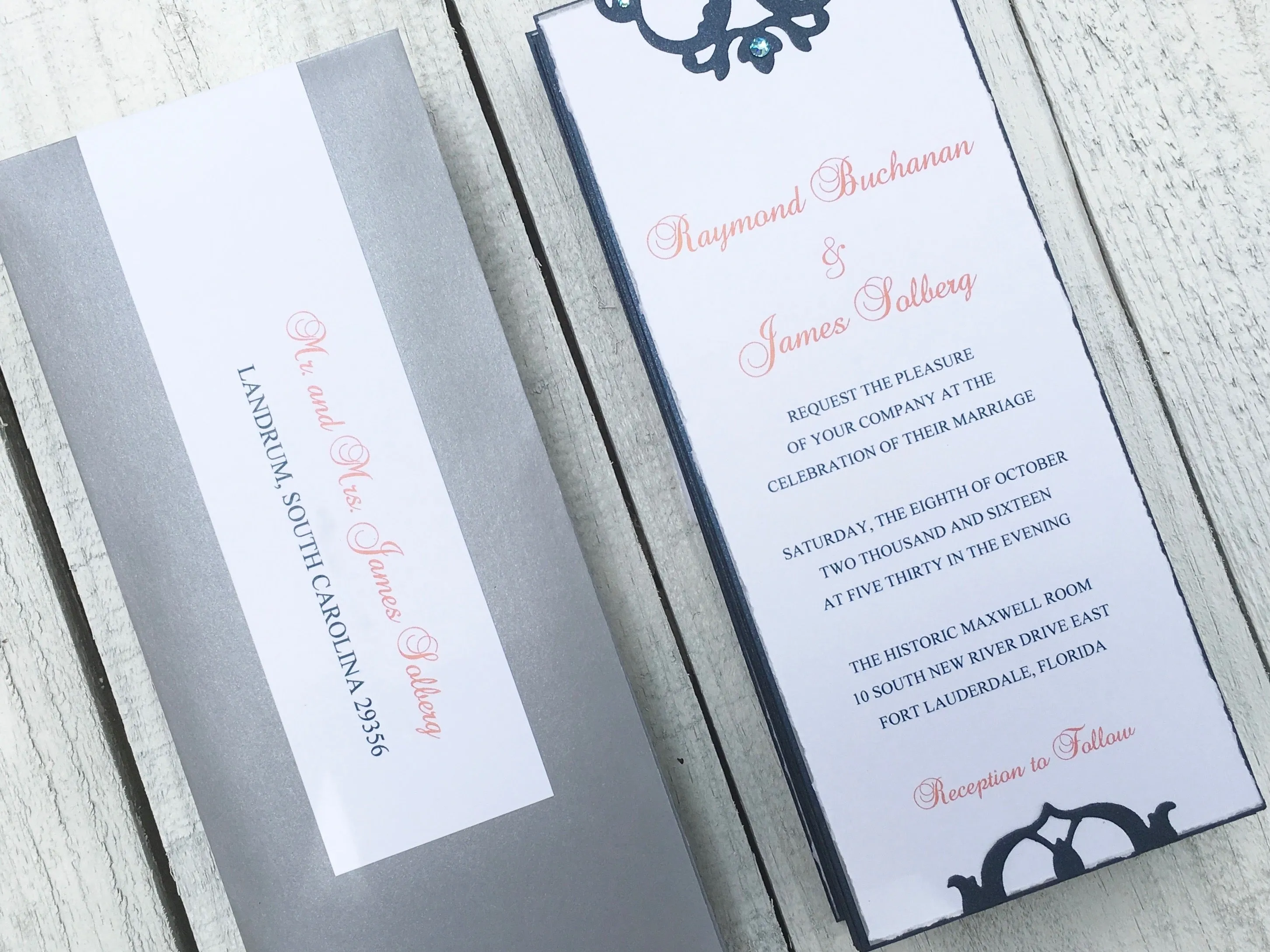 Classic Vintage Wedding Invitation