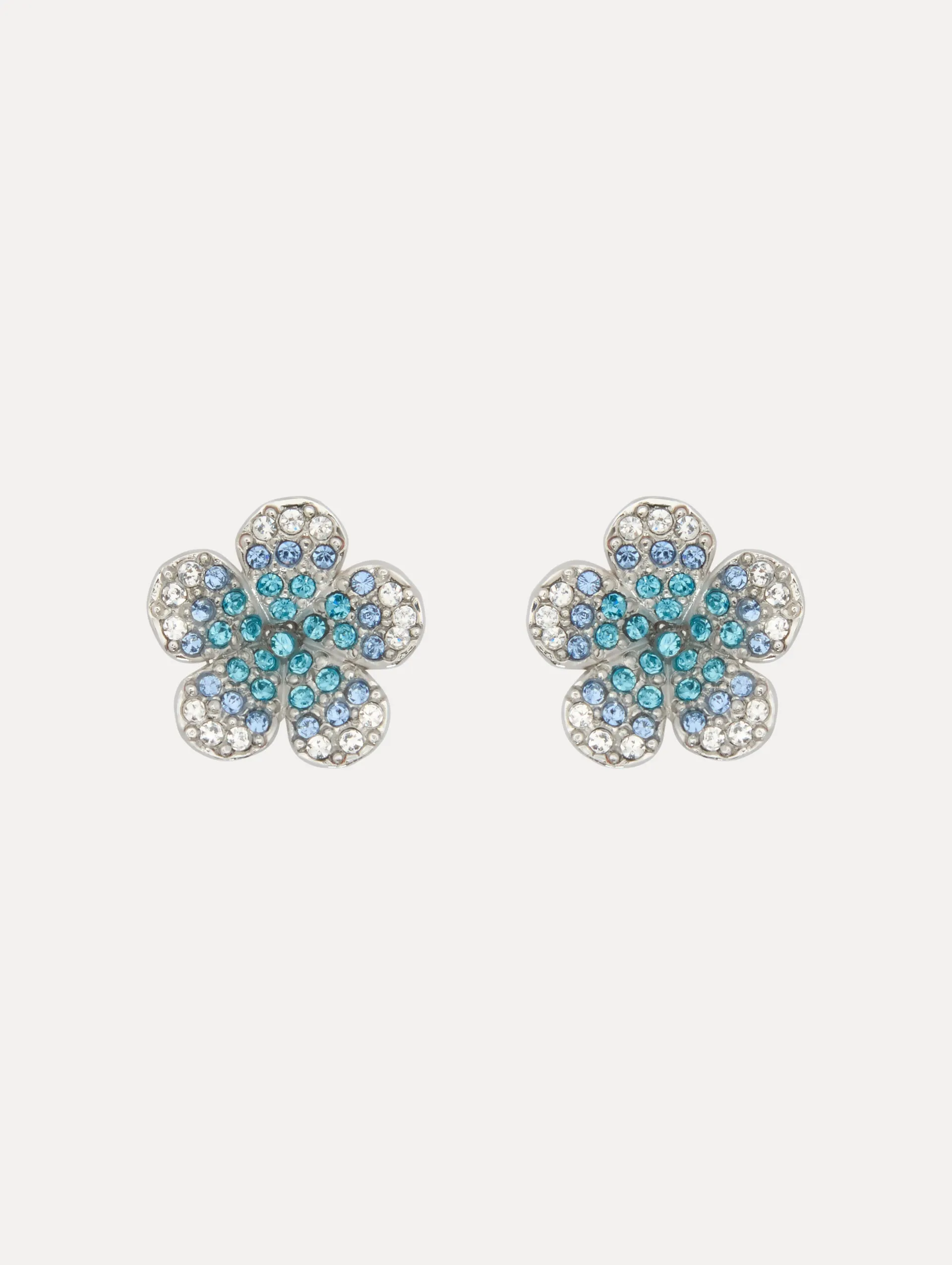 Crystal Flower Stud Earrings