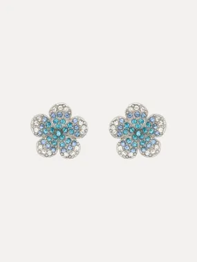 Crystal Flower Stud Earrings