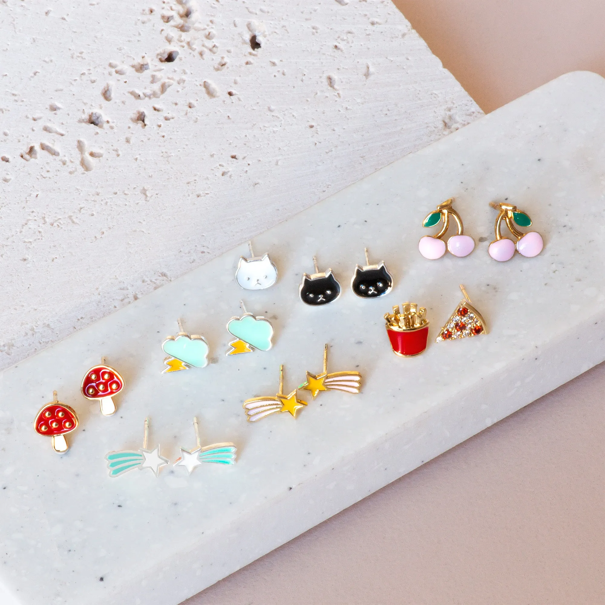 Earring Epoxy Thunder Cloud
