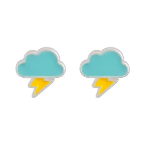 Earring Epoxy Thunder Cloud