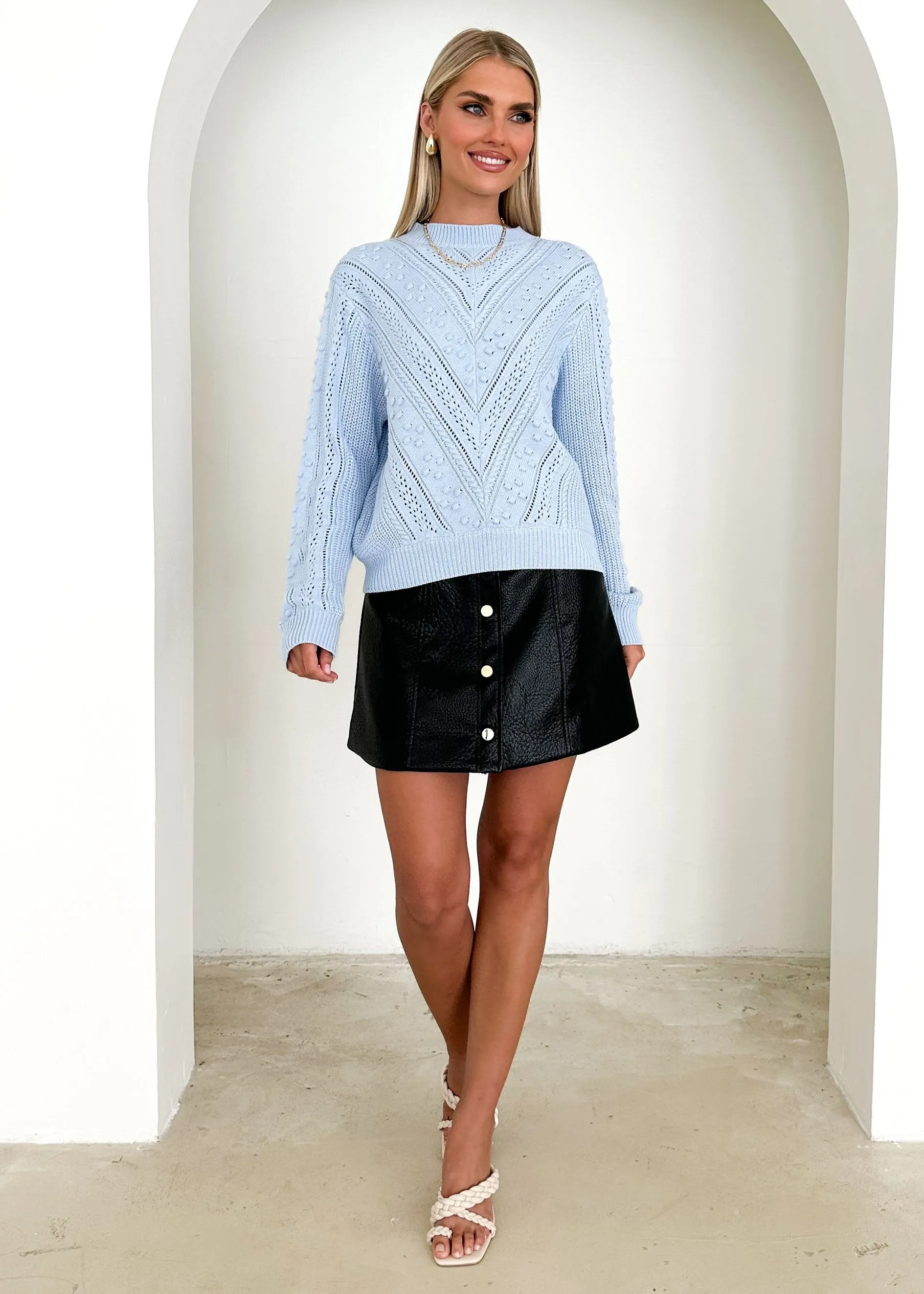 Elysa Sweater  - Powder Blue