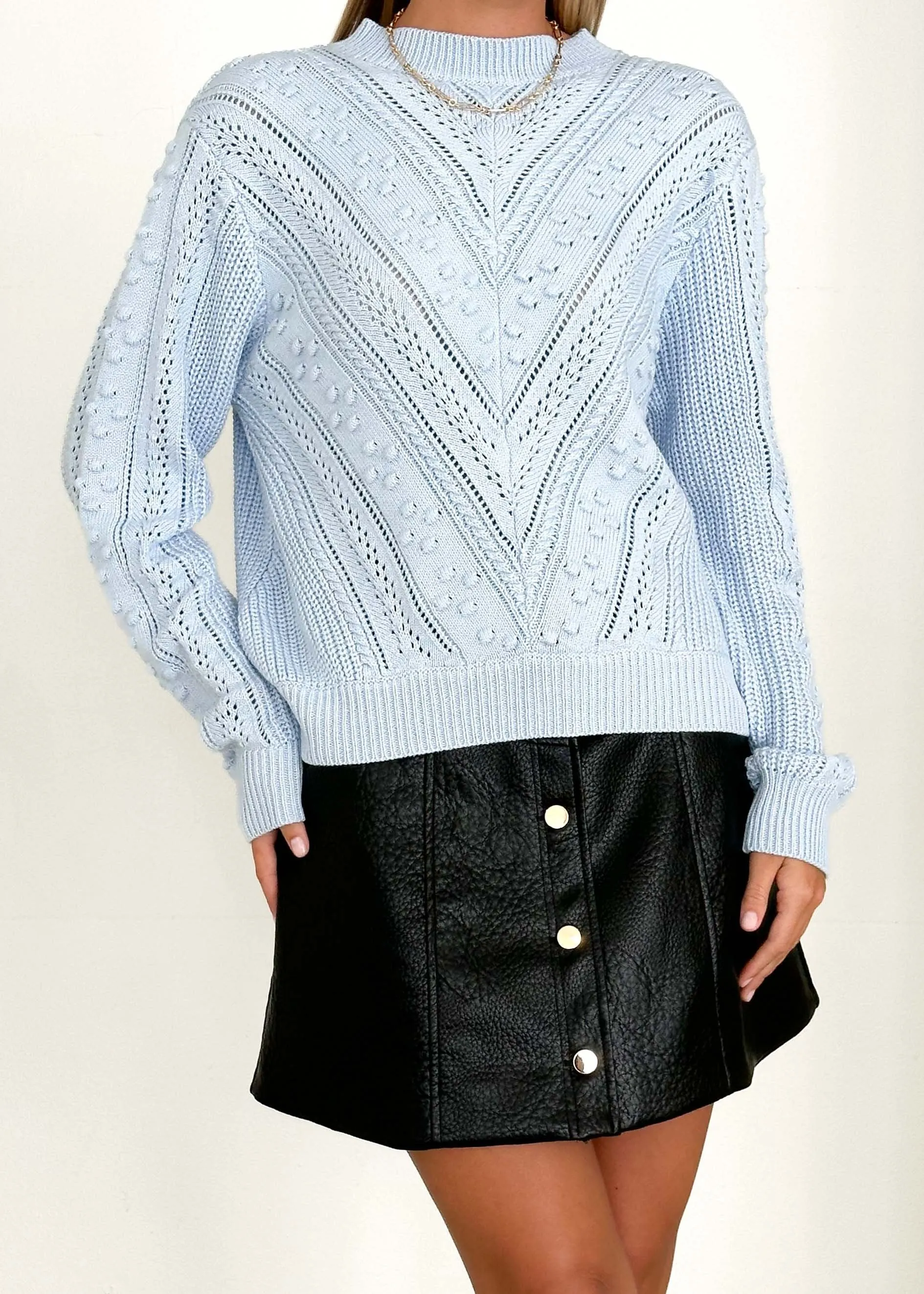 Elysa Sweater  - Powder Blue