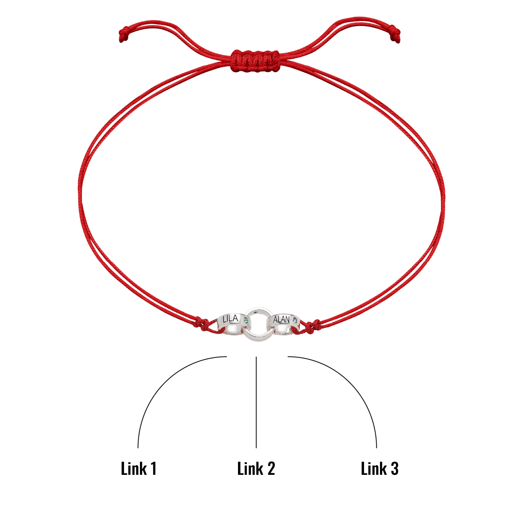 Engravable Links of Love - 925 Sterling Silver