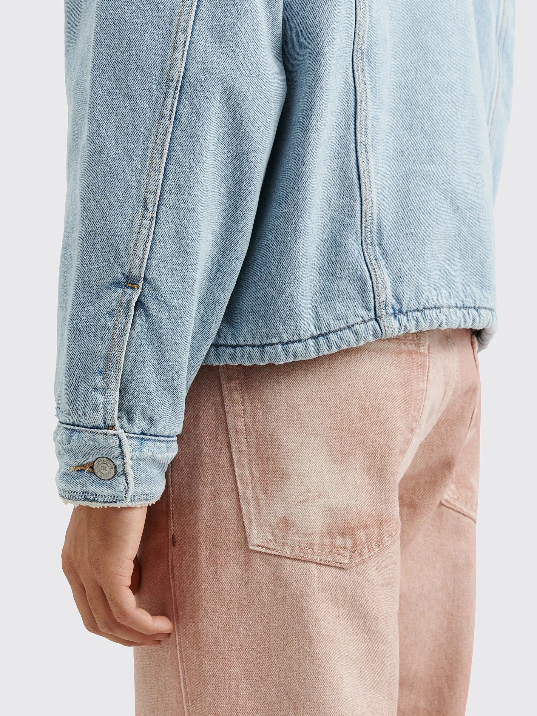 ERL x Levi's Sherpa Trucker Jacket Blue