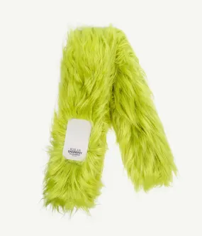 Faux-Fur Logo-Patch Scarf