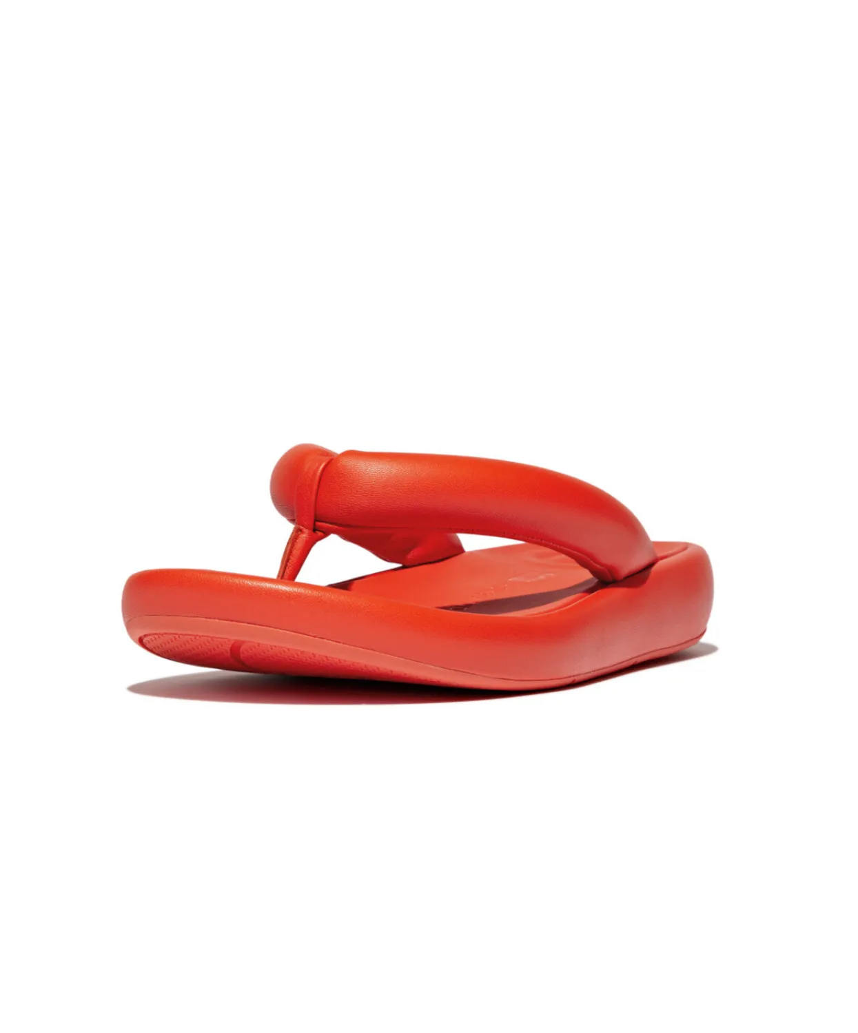 Fitflop IQushion D-Luxe x Roksanda Padded leather Flip Flops Tangerine