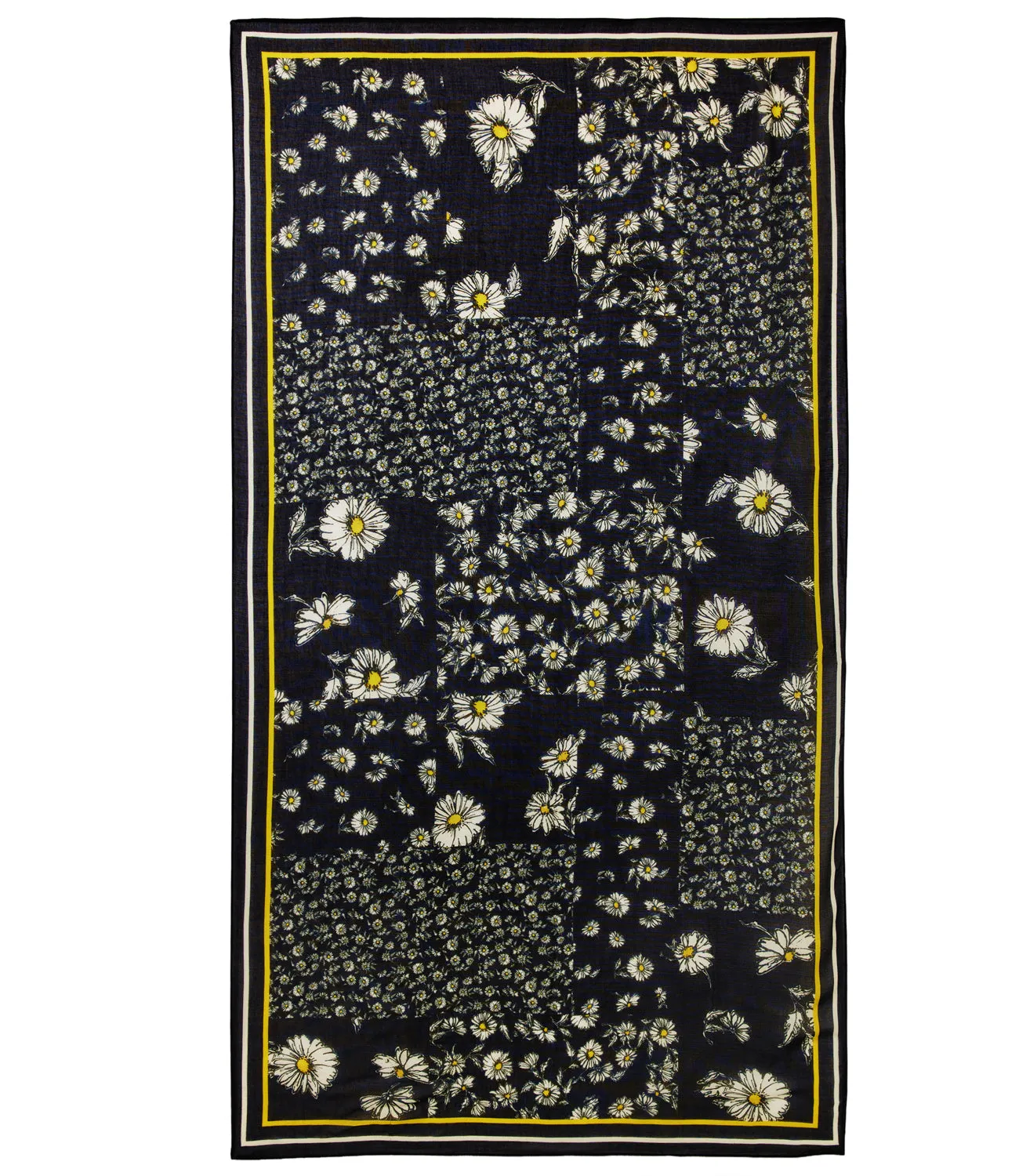 Foulard mixing flower rectangle