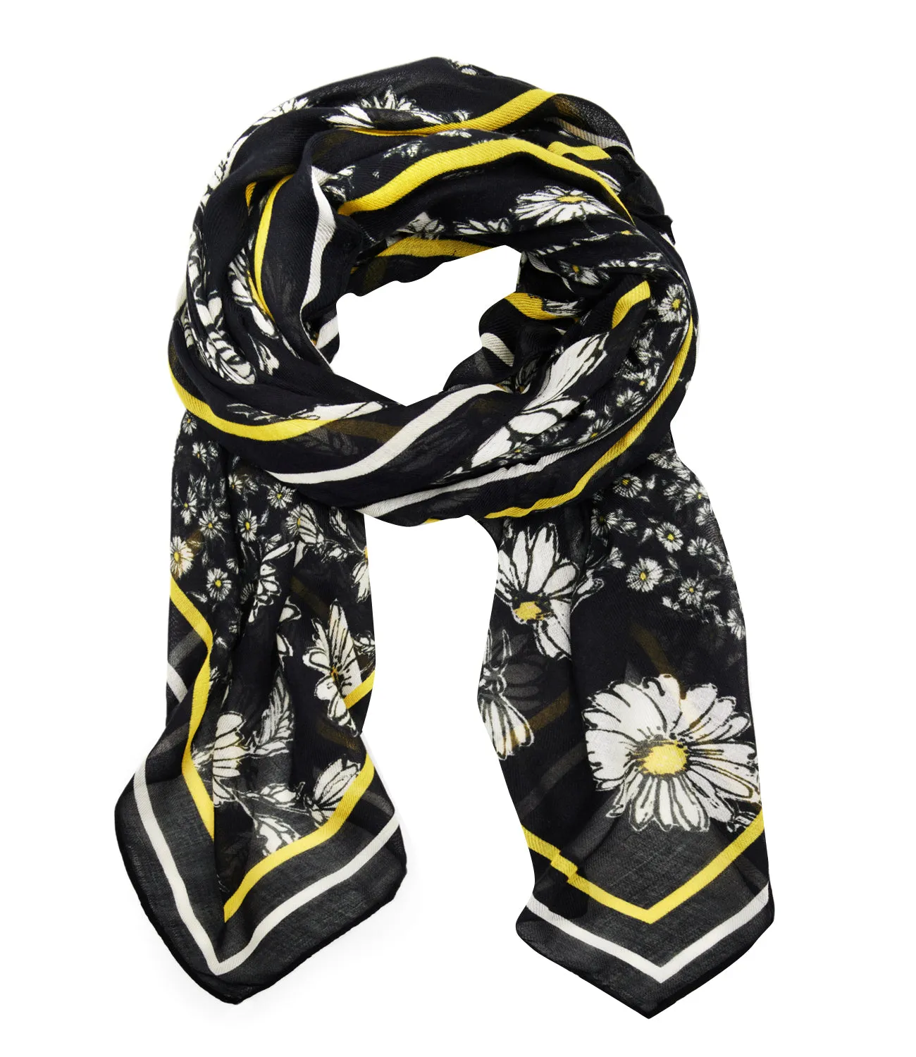 Foulard mixing flower rectangle