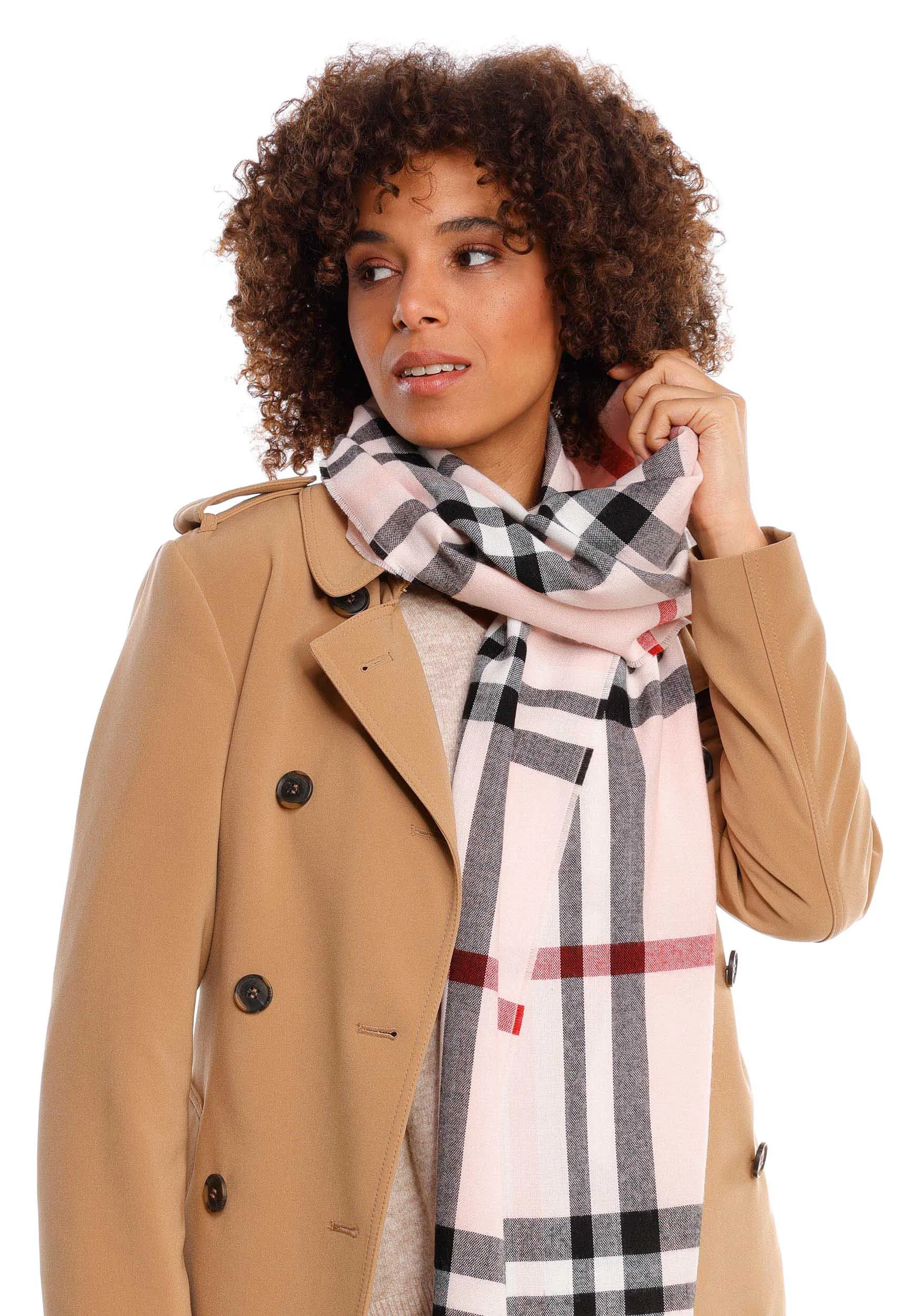 FRAAS Plaid Lightweight Wrap Scarf