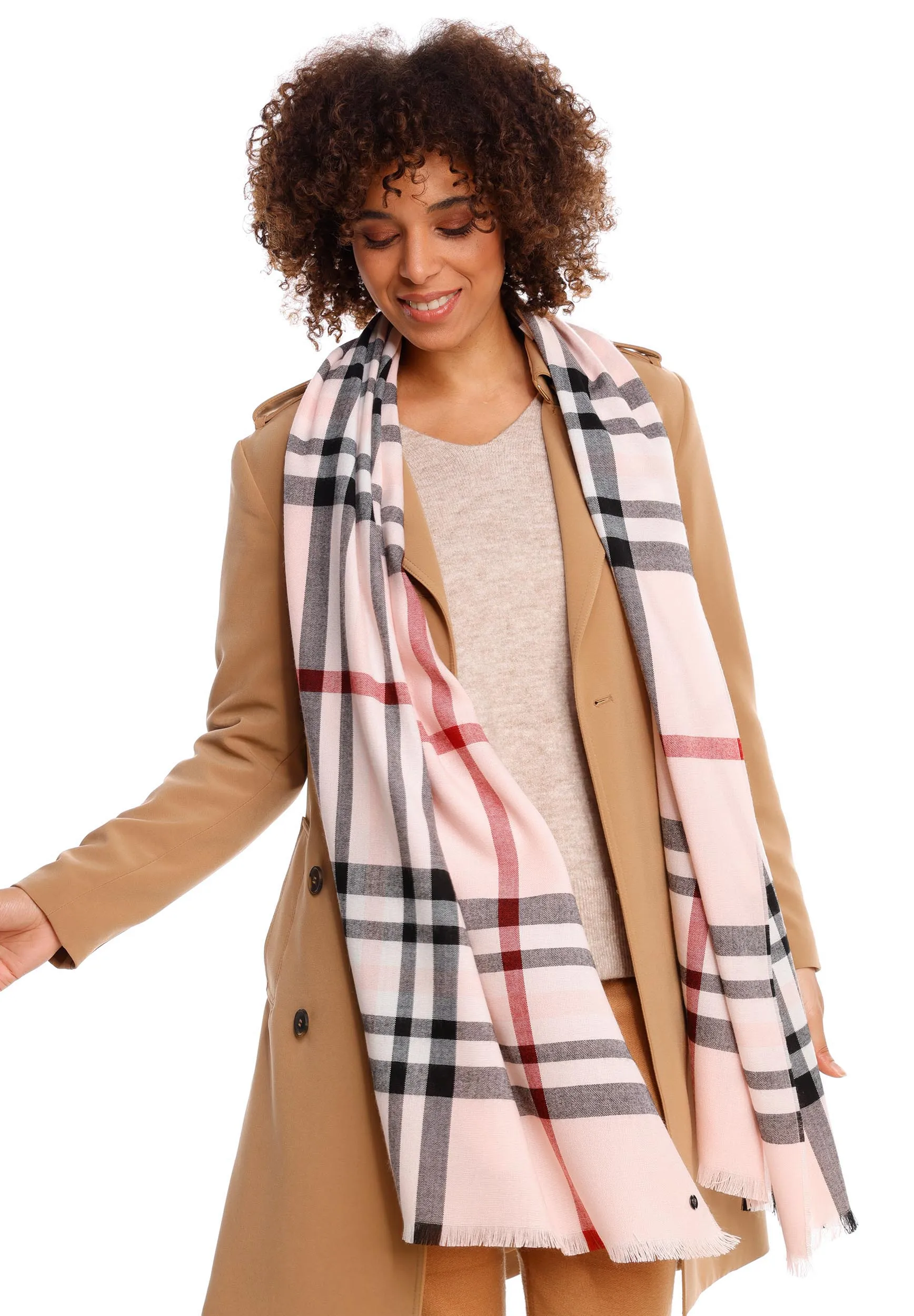 FRAAS Plaid Lightweight Wrap Scarf